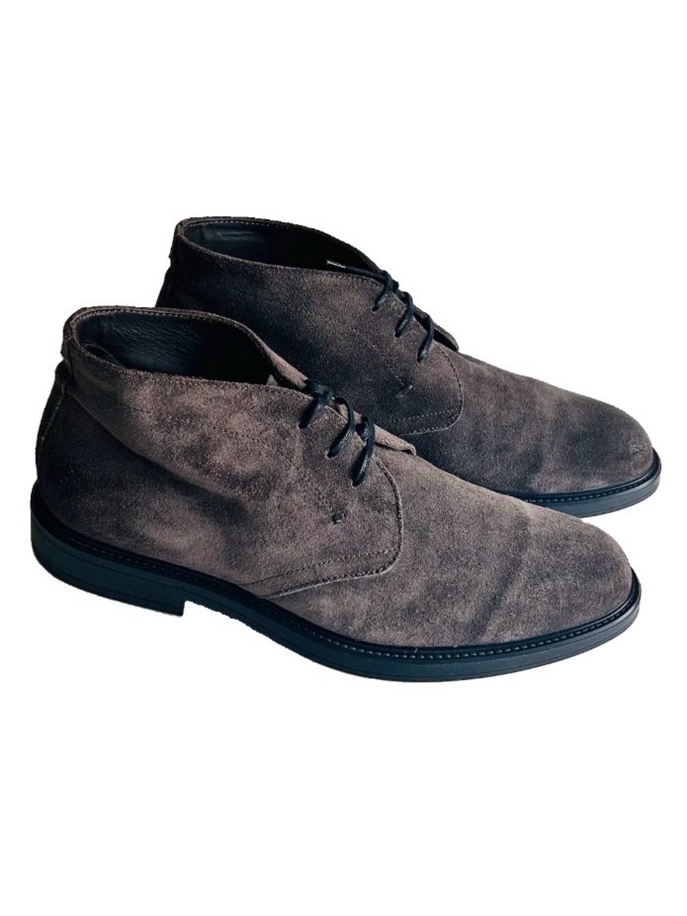 Bruno Magli Donte Brown Suede Genuine Leather Lace Up High Top Oxfords size 13